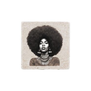 Chocolate Cutie  Real Stone Coasters Carrera White, Thasos, Travertine - Plant Based Hair Care for Natural Hair